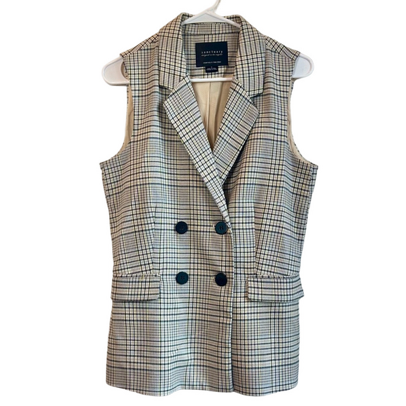 Sanctuary Jackets & Blazers - SANCTUARY {Anthropologie} ‘Lonnie’ Plaid Double Breasted Vest